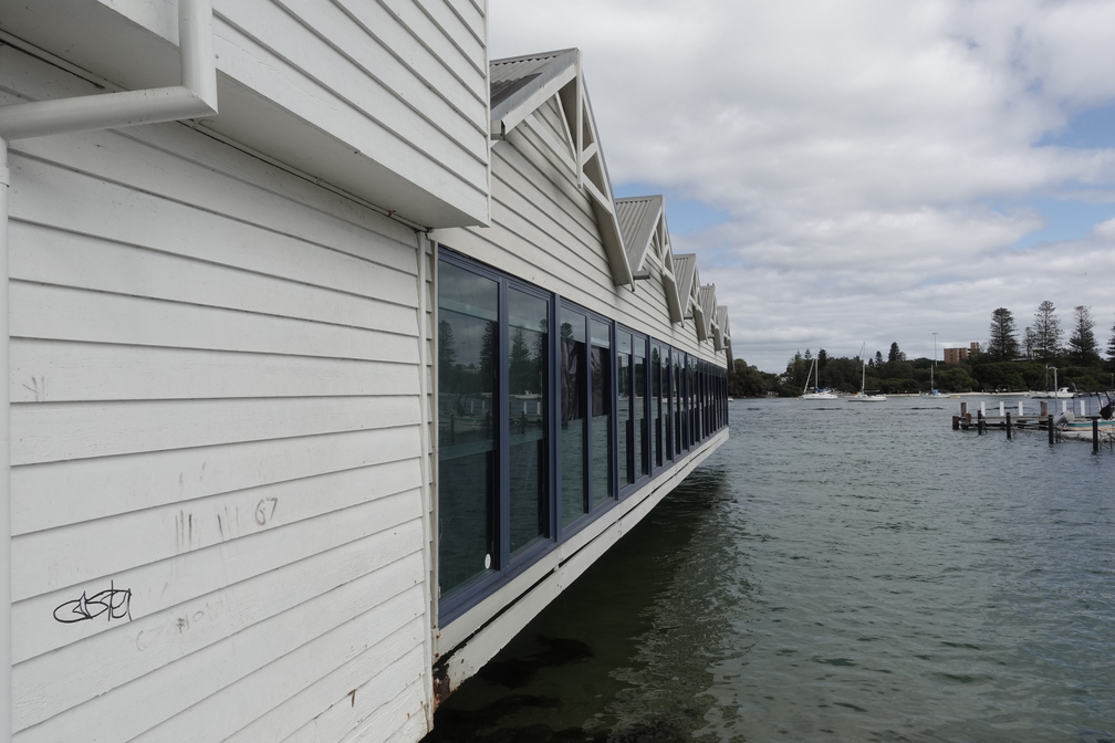 East wall of the Oyster Beds building