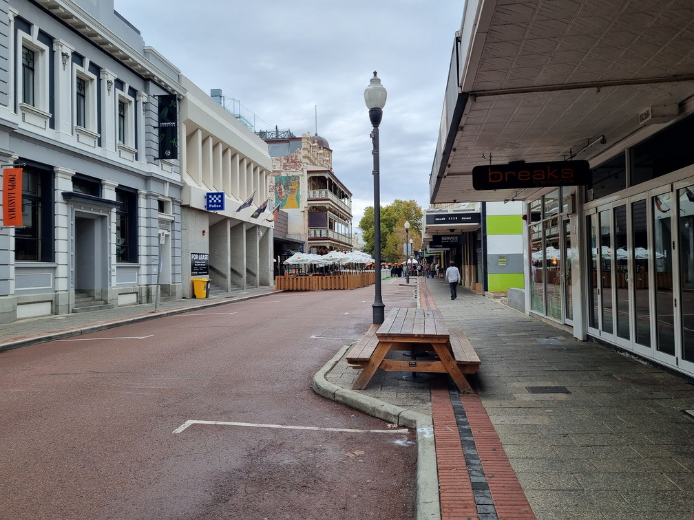 An empty High Street at the end of the Street Arts Festival