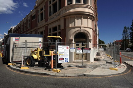 Redevelopment starting at the Robert Harper Building