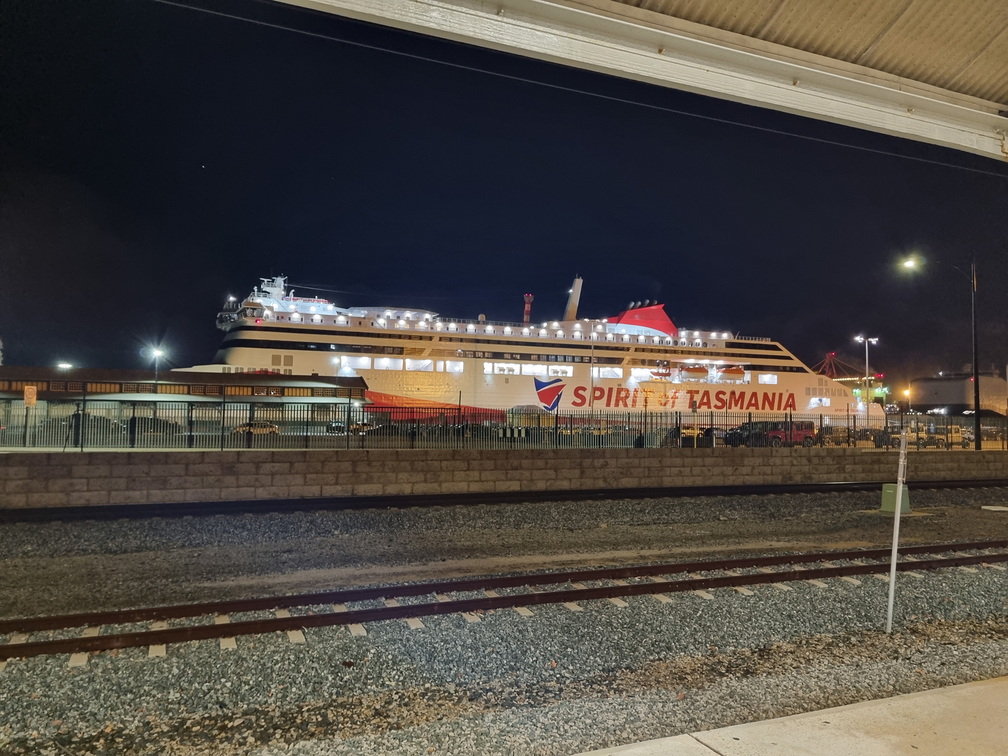 Spirit of Tasmania V, from Fremantle station